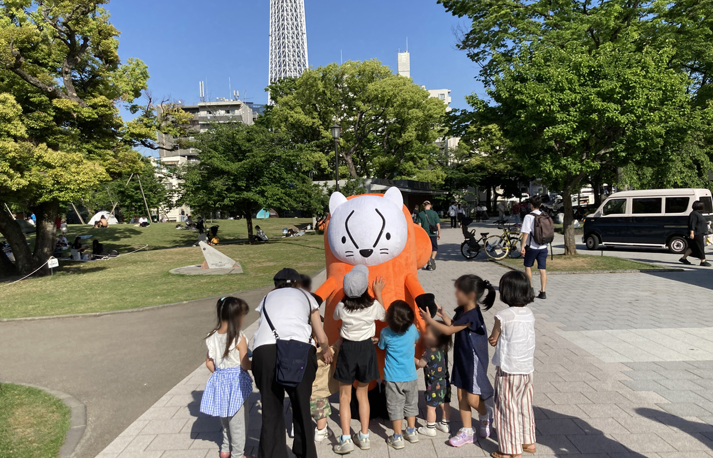 隅田公園でのてんてんてん